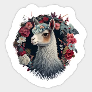 Charming Watercolor Llama - Playful and Vibrant Illustration Sticker